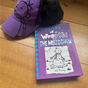 Diary of a Wimpy Kid Adjustable Hat & The Meltdown Book Set
